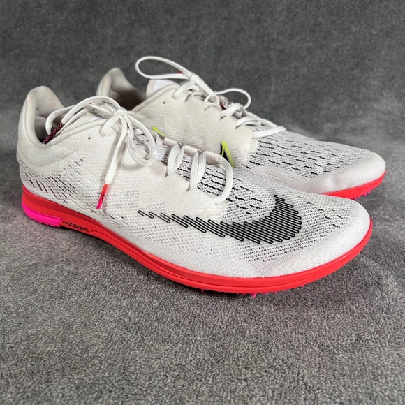 Nike Zoom Streak Track & Field Spikes DN1699-100 White Pink Shoes Mens Size 13 - Picture 1 of 13